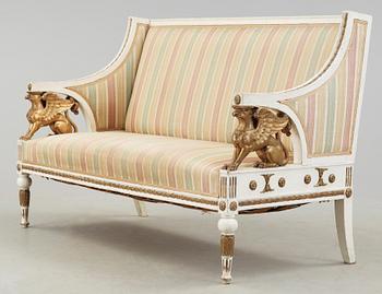 SOFFA, sengustaviansk, omkring 1800.
