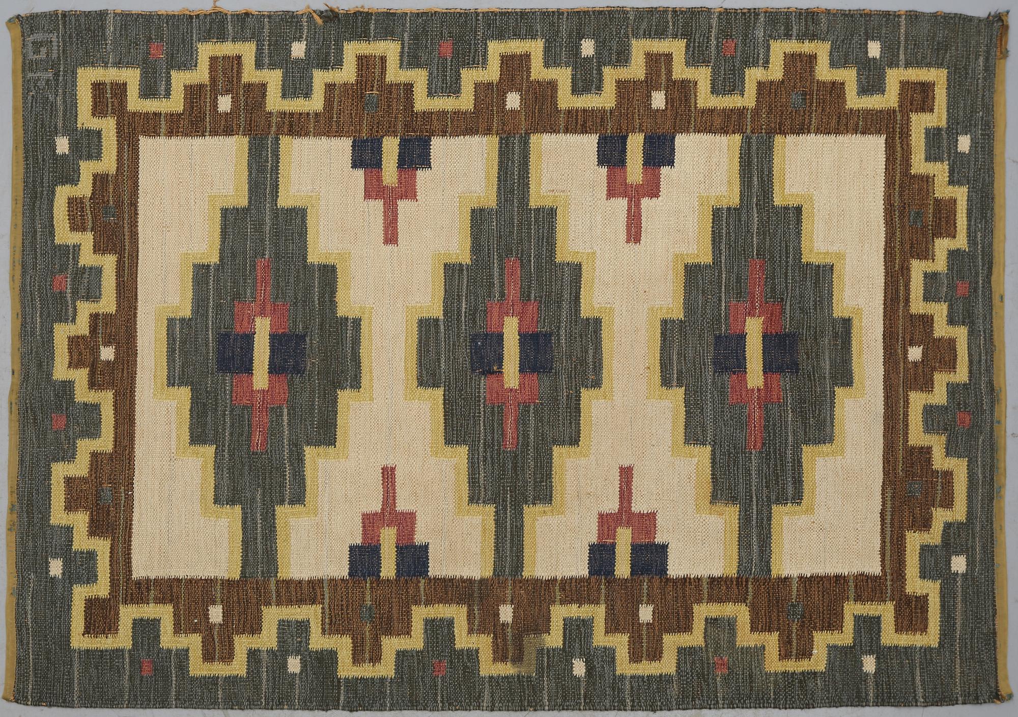 MATTA, dubbelväv, monogramsignerad GK?, 1900-talets andra hälft, 206 x 143 cm.