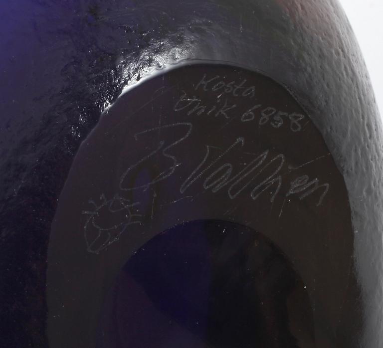 SKÅL, glas, Bertil Vallien, Kosta 1980-tal, unik.