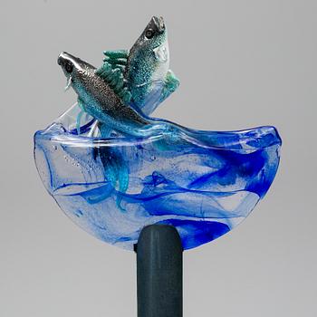 KJELL ENGMAN, a unique glass sculpture, Kosta Boda, Sweden.