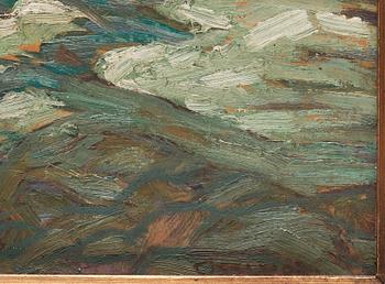 Helmer Osslund, "Faxälven ovanför Tväråbron" (Landscape from the northeast coast of Sweden).