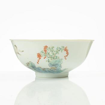 A Chinese porcelain bowl, Republic, 20th century.