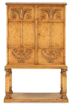 441. An Axel-Einar Hjorth Swedish Grace bar cabinet 'Caesar', antique patinated birch, Nordiska Kompaniet.