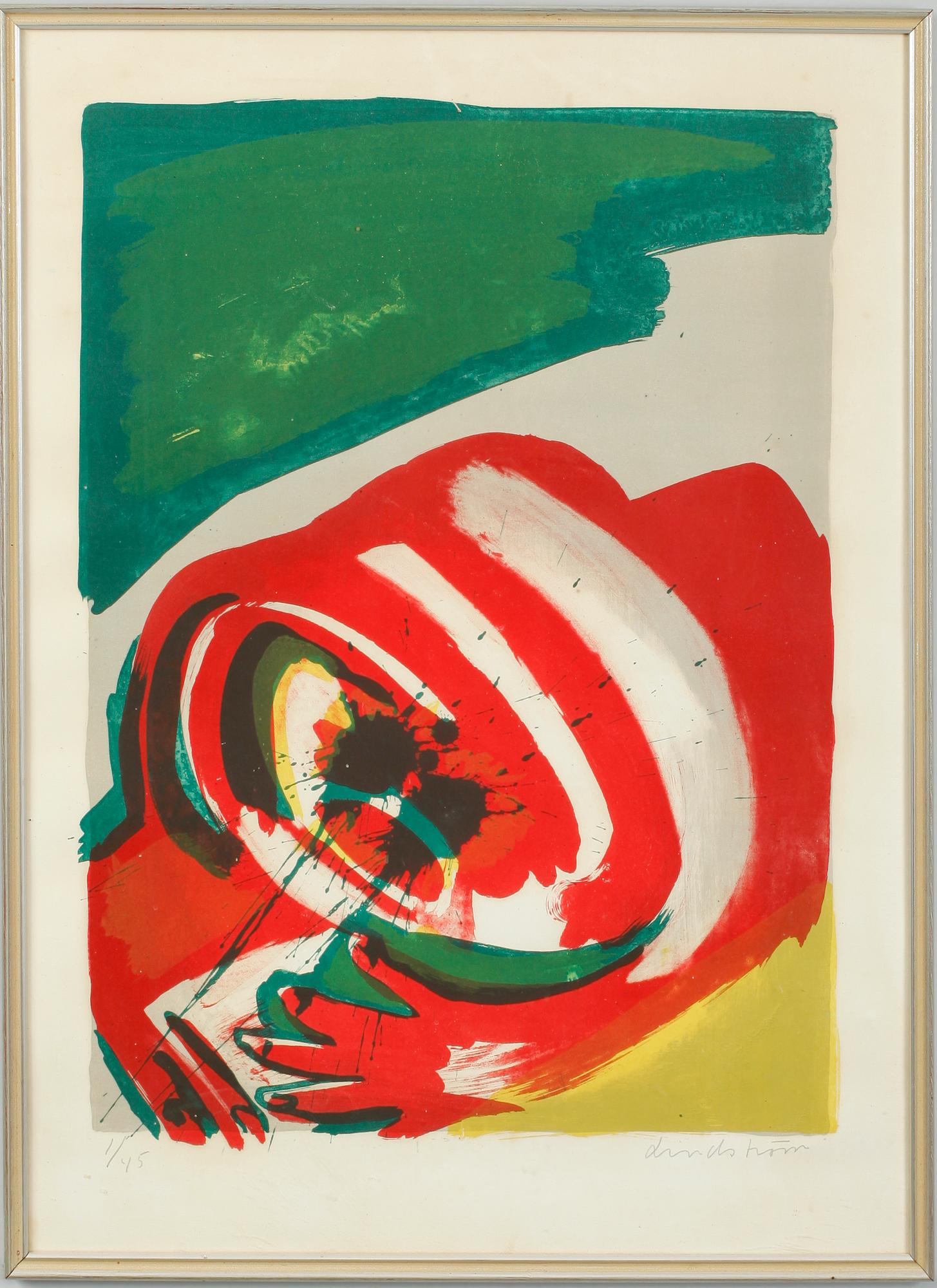 BENGT LINDSTRÖM, färglitografi, sign, numr 1/45.