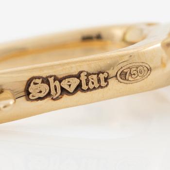 Earrings in 18K gold with cultured freshwater pearls and brilliant-cut diamonds.