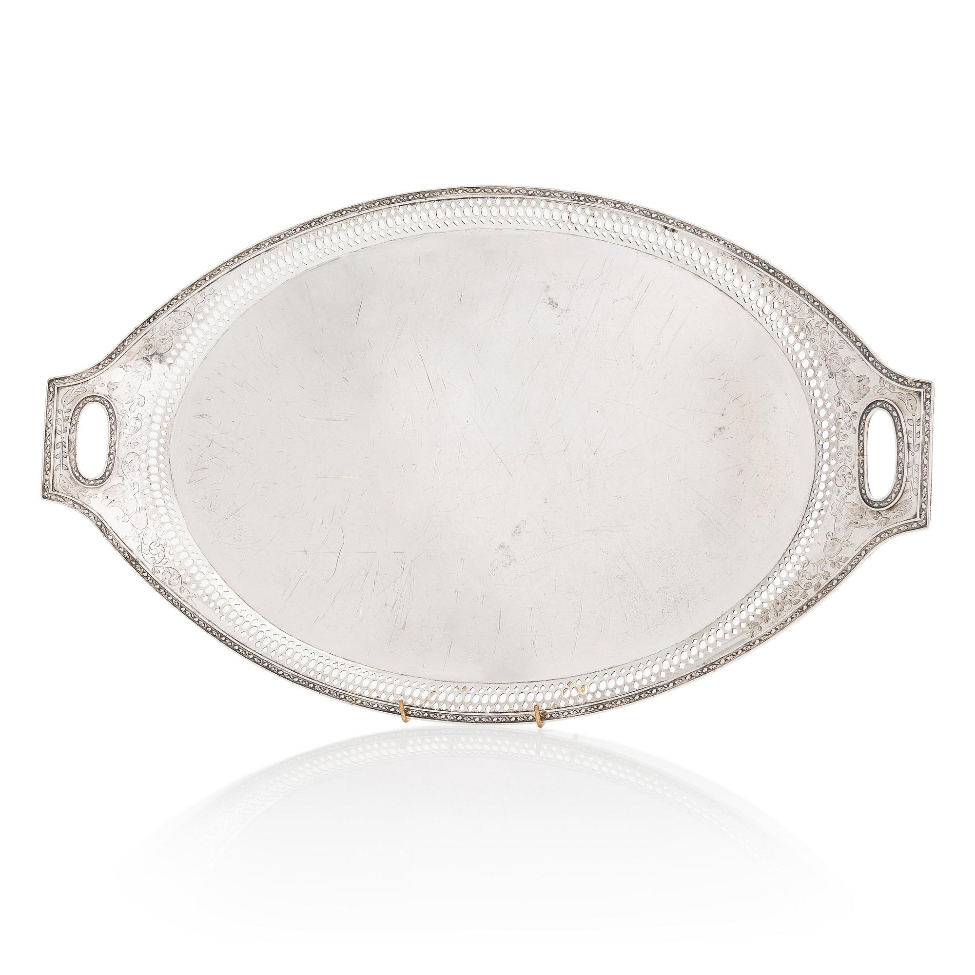Henrik Petman, Bricka, silver, S:t Petersburg, Ryssland 1811.