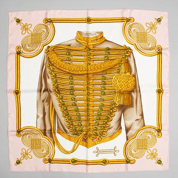 Hermès, a 'Brandebourgs' silk scarf.