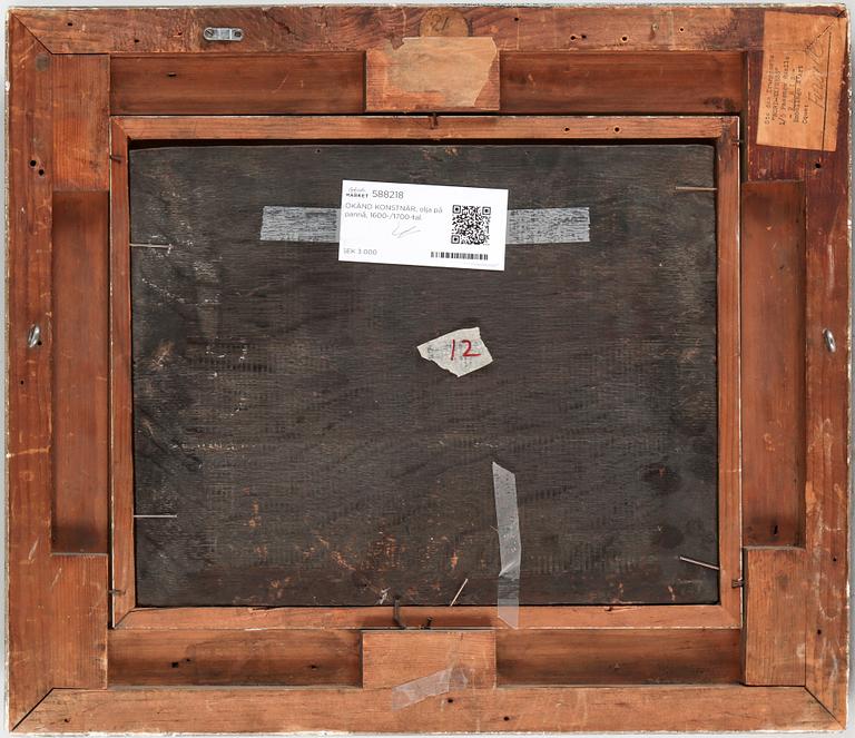 OKÄND KONSTNÄR, olja på pannå, ej signerad, 1600-/1700-tal.