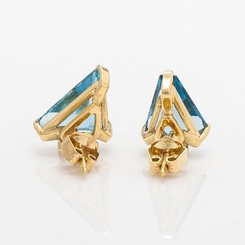 Amsterdam Sauer,a pair of 18K gold earrings with topazes and diamonds.