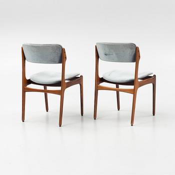 Erik Buch, a pair of model 49 rosewood chairs, Odense möbelsnickeri, Denmark, 1950's/60's.