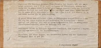 ASMUND ARLE, tillskriven, relief, brons. Numr 24/100.