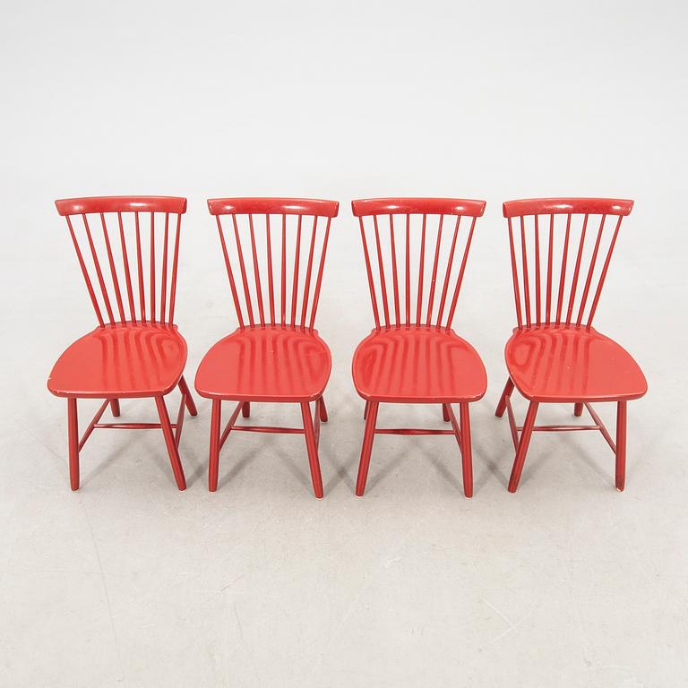 Carl Malmsten, Chairs 4 pcs. "Lilla Åland" late 20th century.