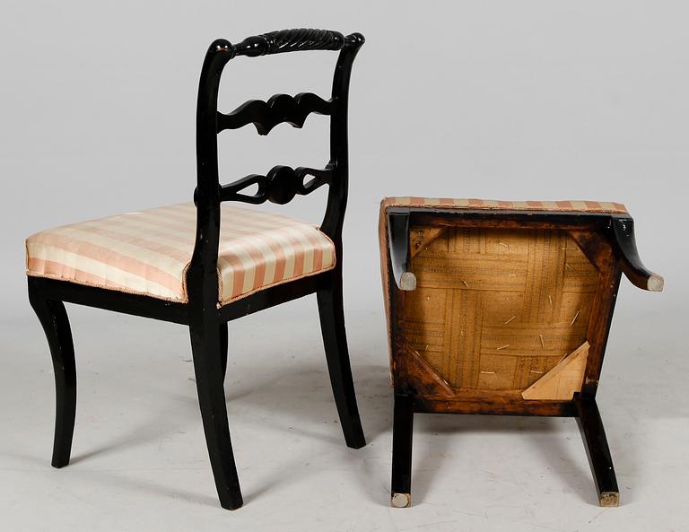 STOLAR, 6 st, empire, 1800-talets första hälft.