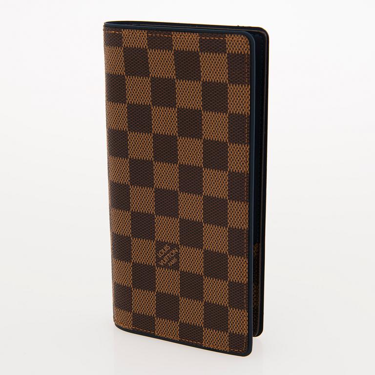 LOUIS VUITTON Damier Ebene Brazza Wallet.