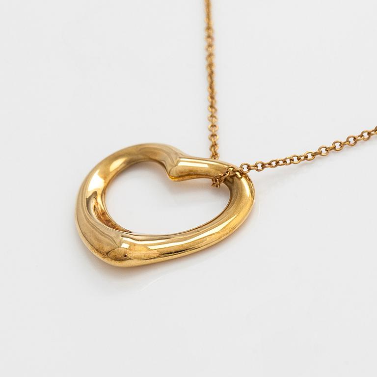 Tiffany & Co,  Elsa Peretti, halsband, "Open Heart", 18K guld.