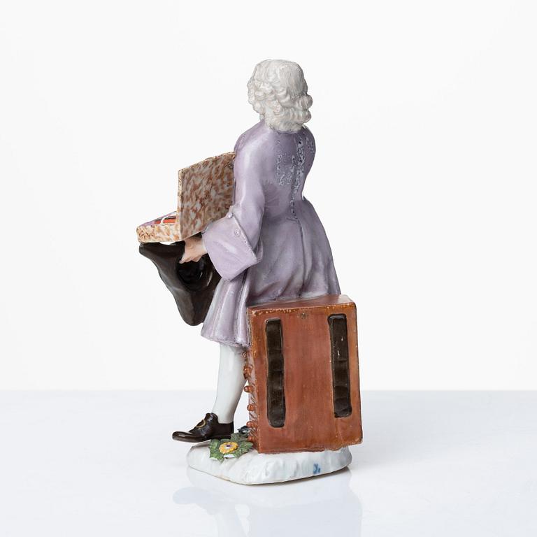 Figurin, porslin. Meissen, "Crie de Paris", 1745. Krimskramsförsäljaren.