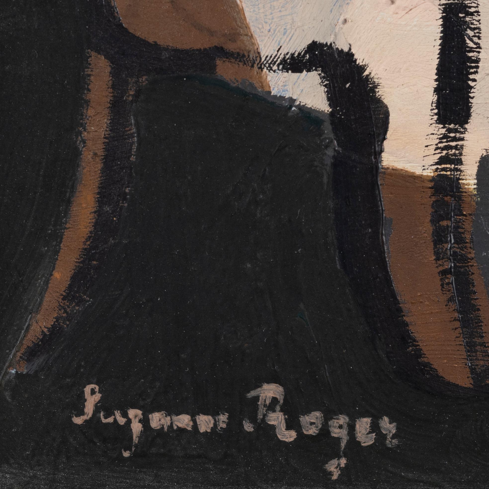 Suzanne Roger, oil on panel, signed.