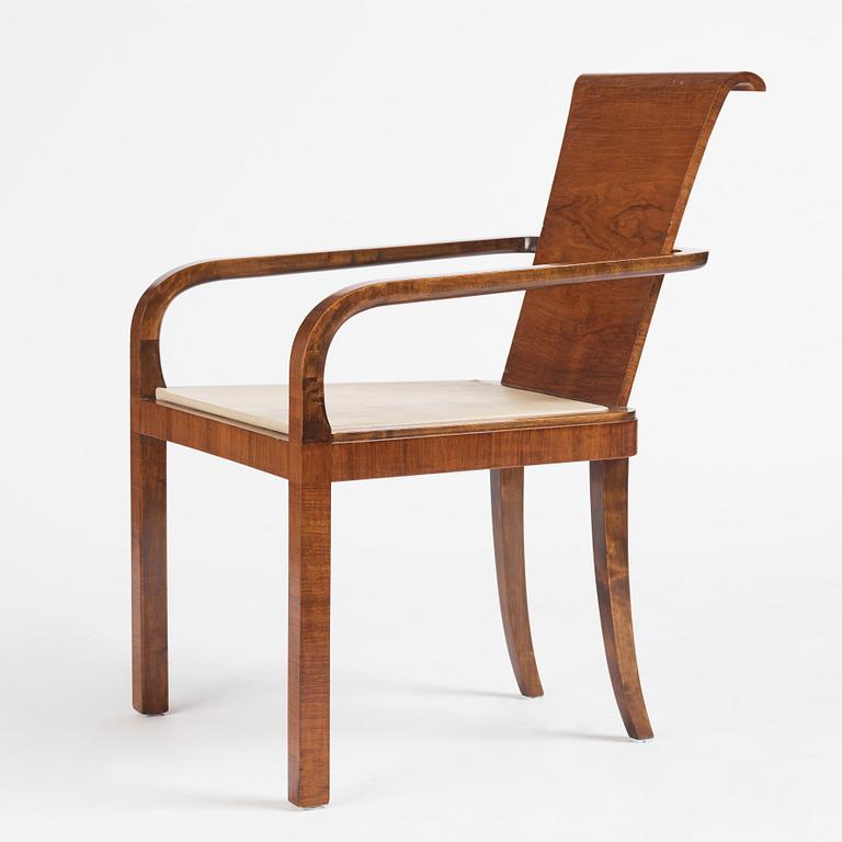 Kurt von Schmalensee, a desk and armchair, executed by AB David Blomberg for the Stockholm exhibition in 1930.