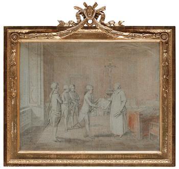 Probably depicting Gustav III's visit in Rome 1783-84.