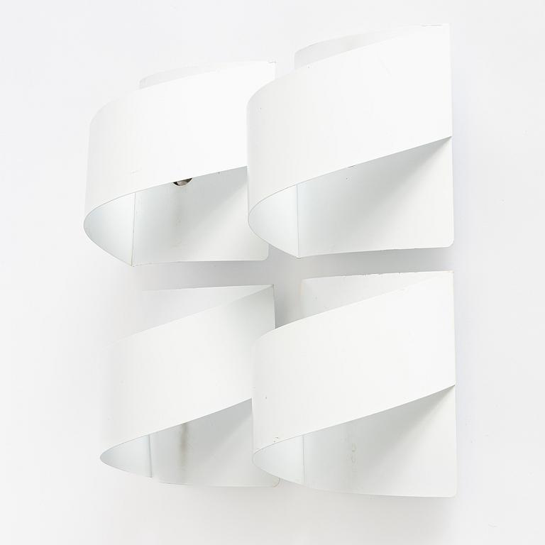 Peter Celsing, vägglampor, 4 st, "Band", Falkenbergs Belsyning, 1980/90-tal.