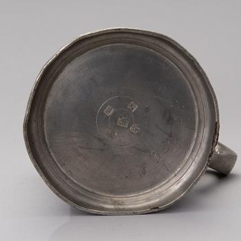 A FINNISH PEWTER TANKARD, Johan Lindblad, Turku 1861.