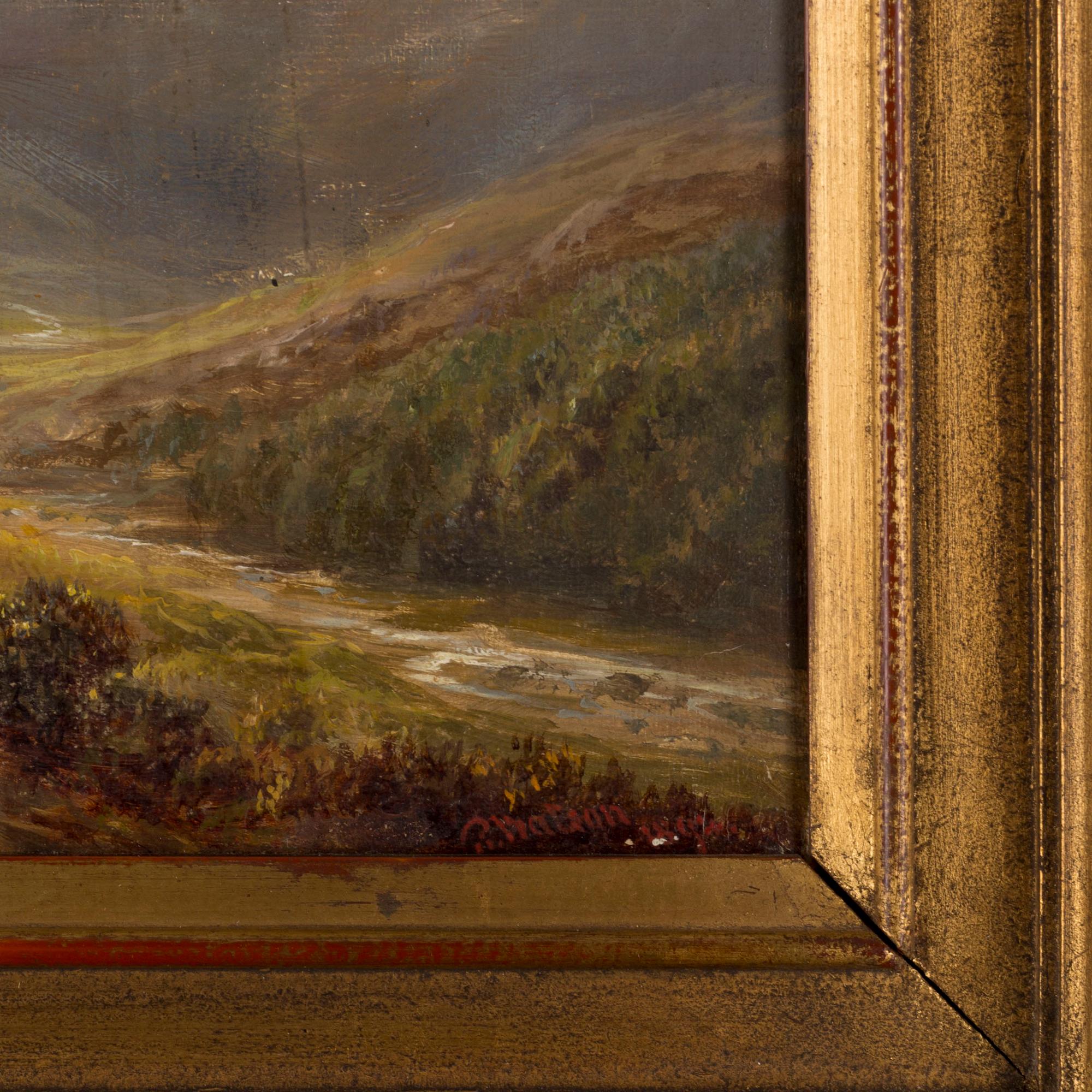 ROBERT WATSON, two paintings, oil on canvas, signed R Watson and dated 1894.