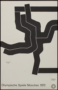 AFFISCHER, 5 st, "Olympische Spiele 1972", bl a Vasarely.
