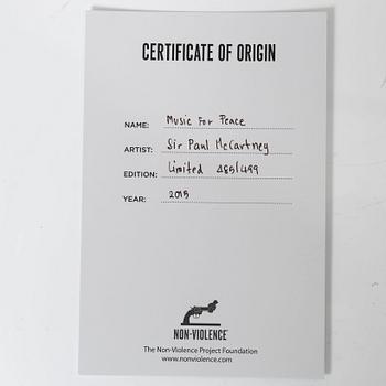 Paul McCarthy, Non-Violence Art Project & Sir Paul McCartney, "Music for Peace".