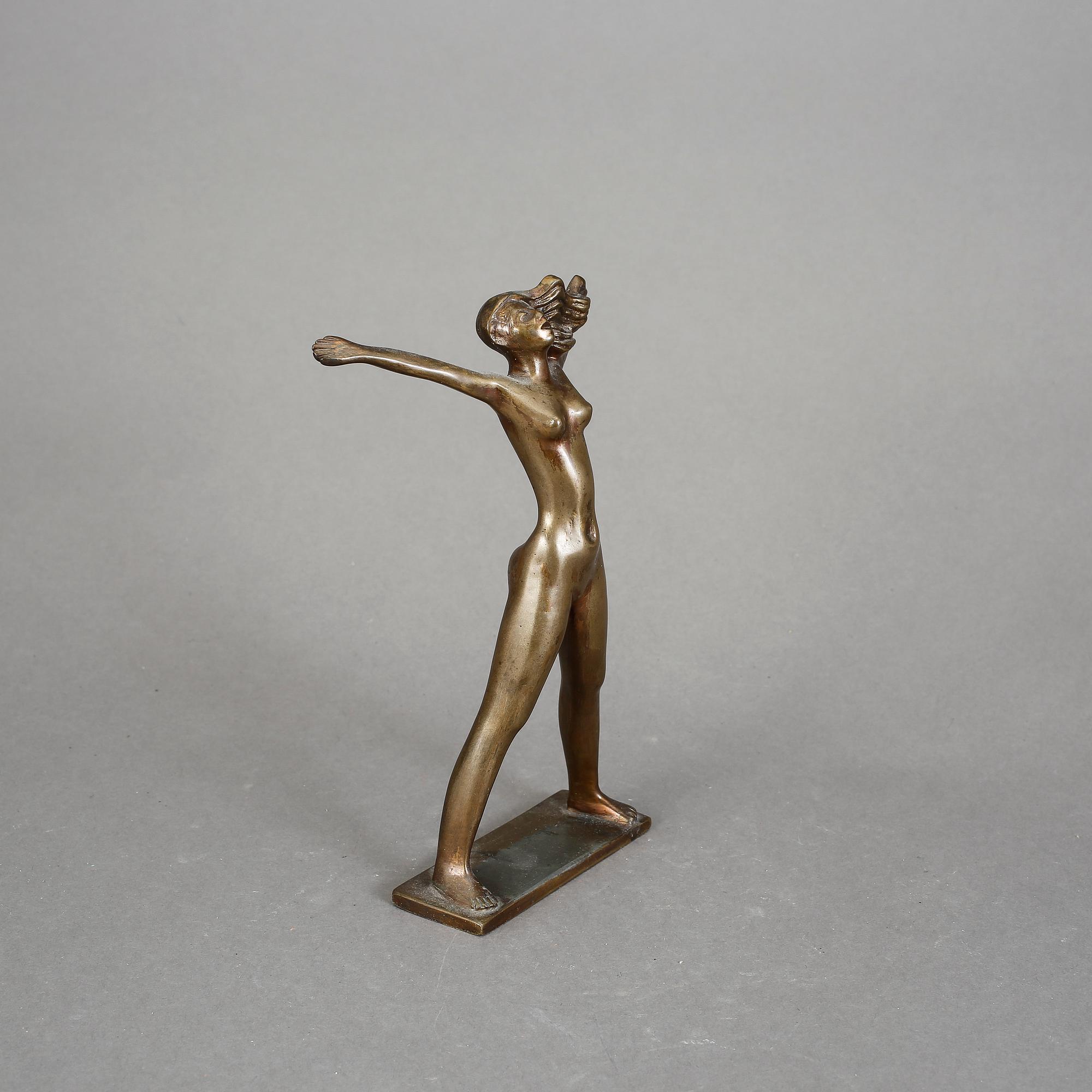 STIG BLOMBERG, skulptur, brons.