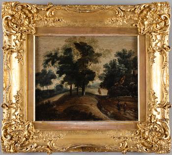 OKÄND KONSTNÄR, olja på pannå, monogramsignerad GL, omkring år 1800.