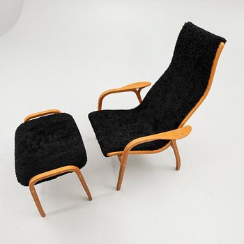 Yngve Ekström, armchair with footstool, "Lamino", Swedese, 2007.