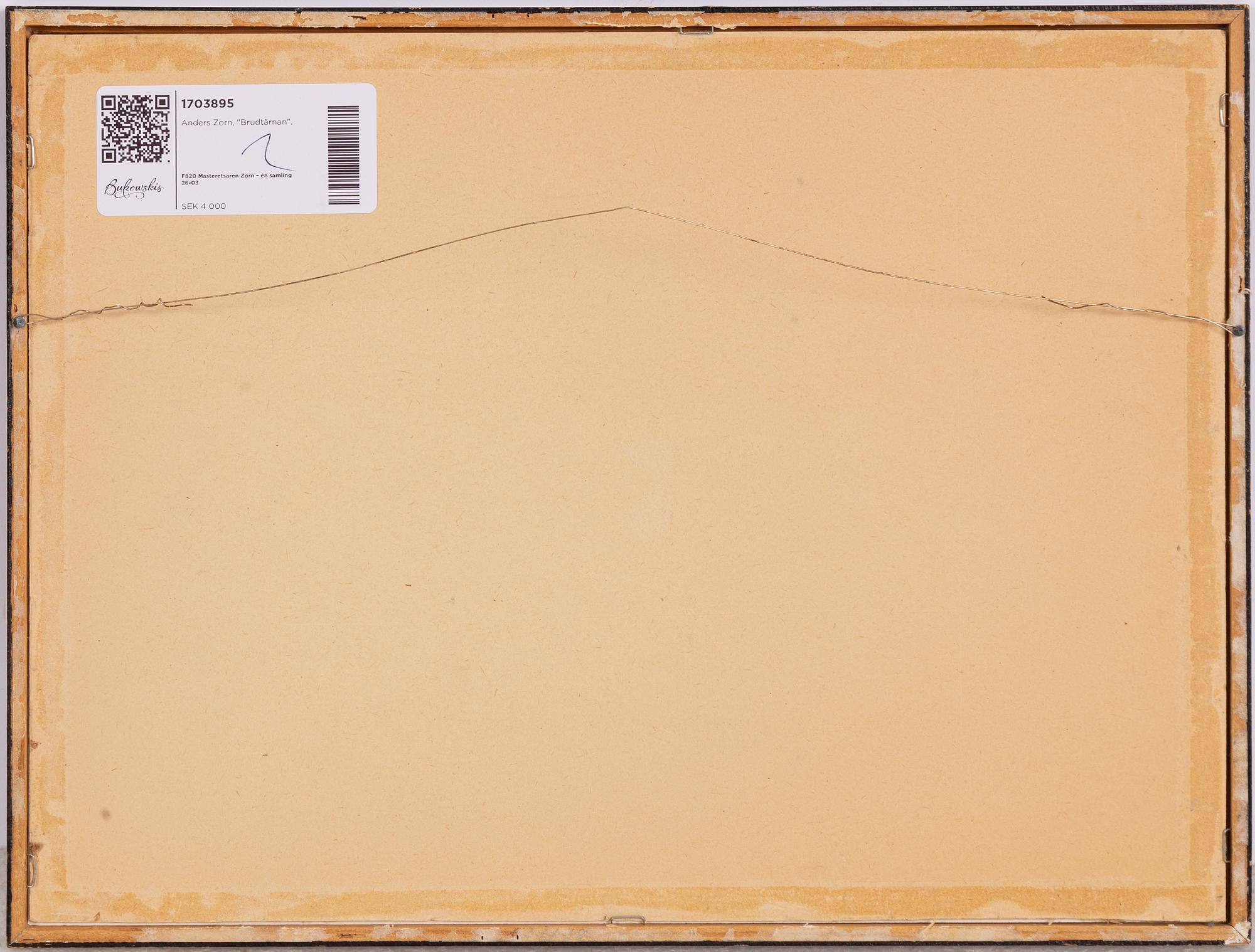 Anders Zorn, "Brudtärnan".