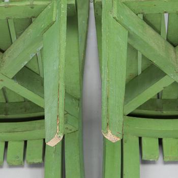 Alvar & Aino Aalto, Four early 1950s 'Aurinko' (Sun-serial) garden chairs, model 910  for O.Y. Huonekalu- ja Rakennustyötehdas A.B.