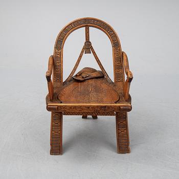 A late 19th century russian folk art chair.