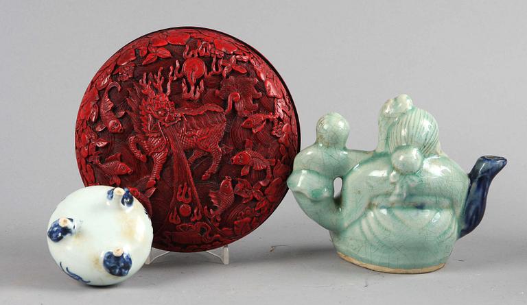 PARTI ORIENTALISKT, 4 delar. Kina, 1800/1900-tal.