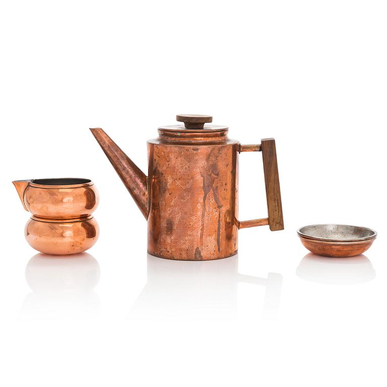 Maija Heikinheimo, a mid-20th-century 5-piece coffee set by Valaistustyö for Artek.