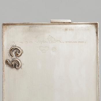 WIWEN NILSSON, Lund 1958, sterlingsilver. Cigarettetui. Vikt ca 109 gram.