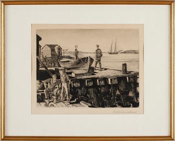 Bertil Bull Hedlund · BERTIL BULL HEDLUND, etsning. Sign.