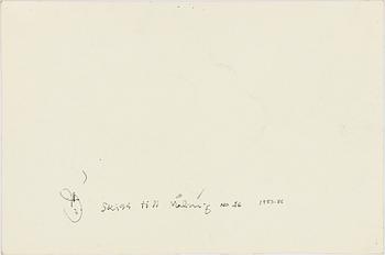 ULF RAHMBERG, Ink wash, signed with monogram verso. Dated -83.