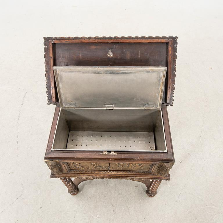 A wooden casket/Humidor partly baroque.