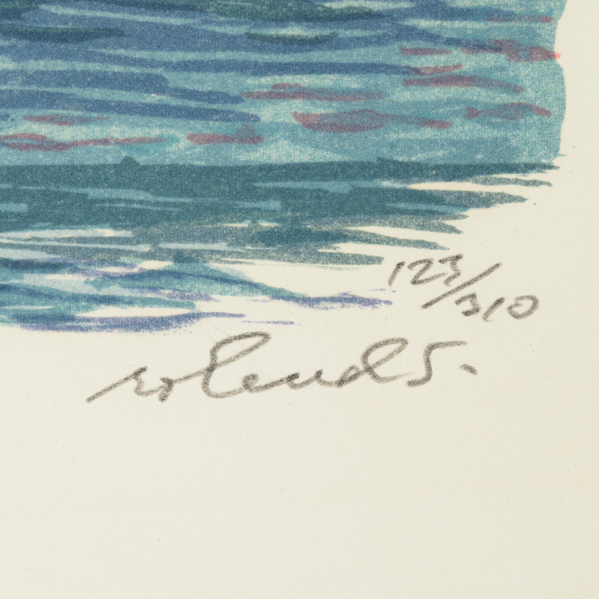 Roland Svensson, lithograph in colours, signed and numbered 123/310.