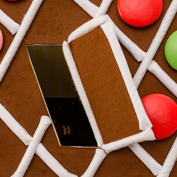 A gingerbread house made by JoAnn Tan Studio for NK 2016.