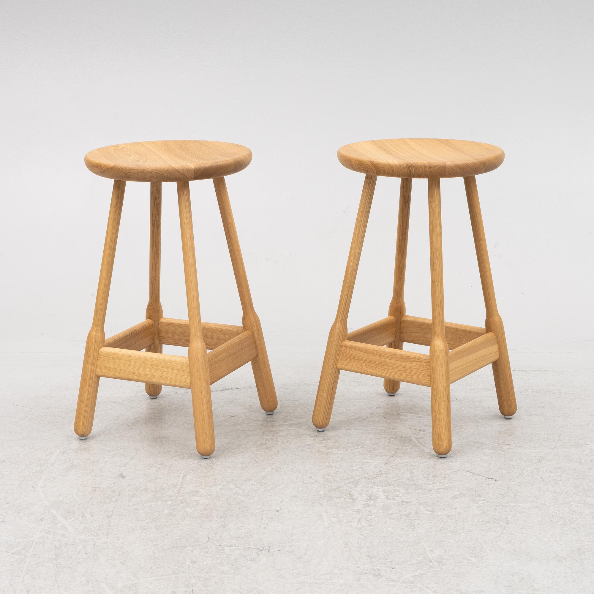 Chris Martin, a pair of contemporary 'Albert Bar Stools', Massproductions.