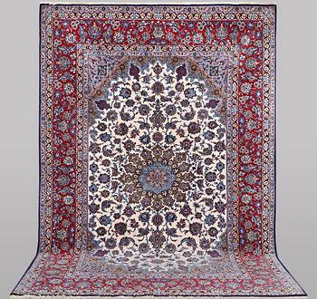 Matta, Isfahan, silkevarp och silkesinslag, ca 245 x 155 cm.