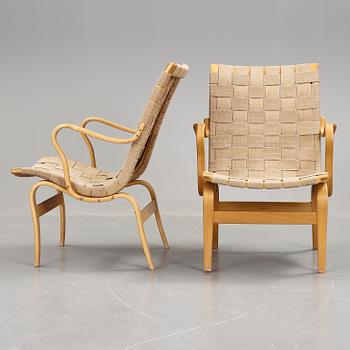 FÅTÖLJER, ett par. "Eva", Bruno Mathsson.