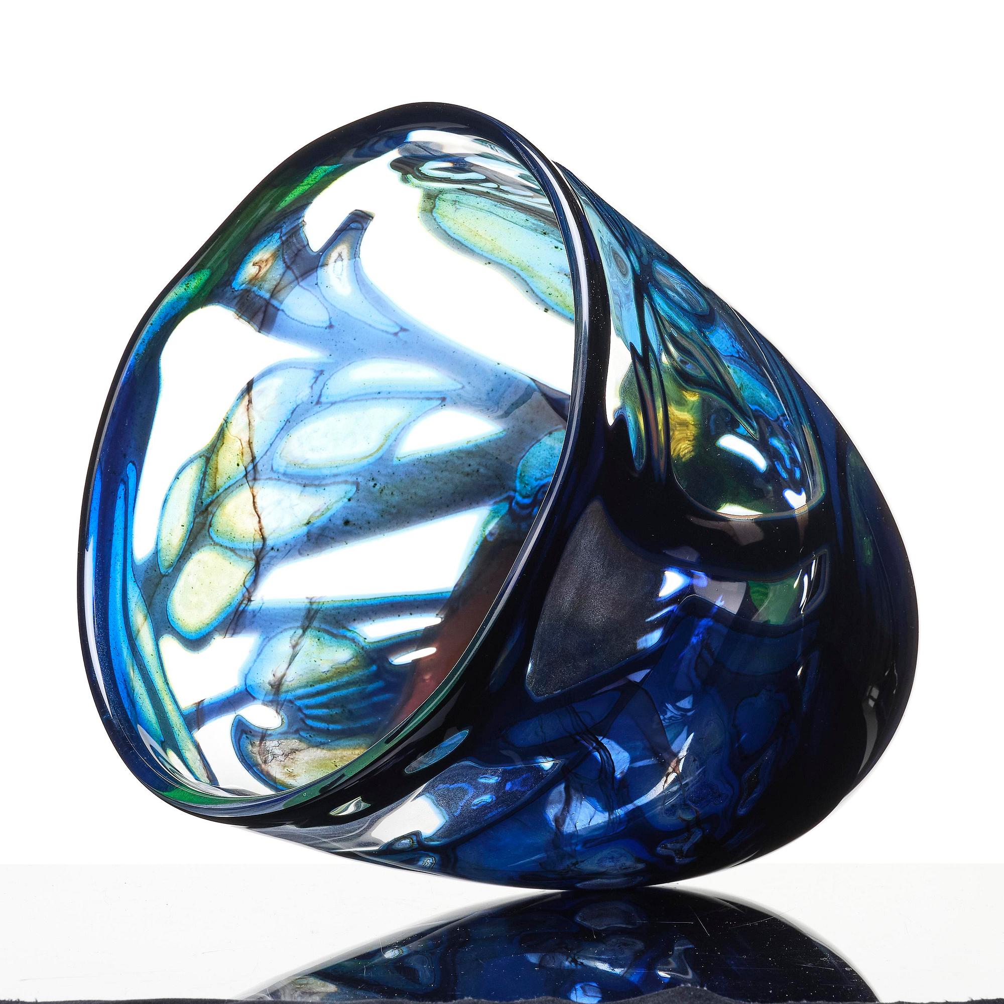 Eva Englund, a graal glass vase, Orrefors, Sweden, 1990.