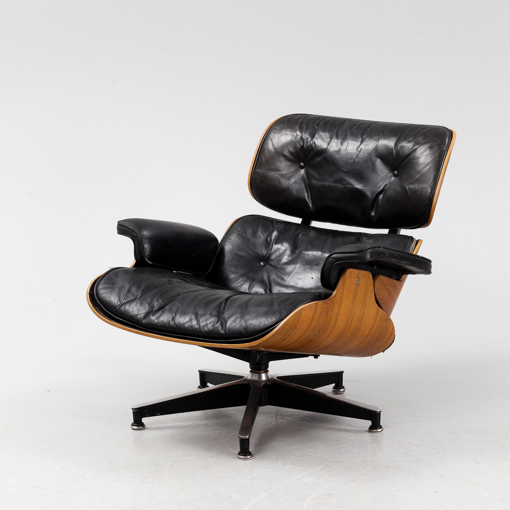 Charles & Ray Eames, a rosewood 'Lounge Chair' Herman Miller, 1960's/70's.