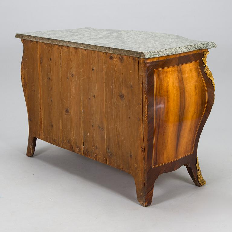 A Swedish Rococo commode by Christopher Tietze (master in Stockholm 1764-1791), signed CT.