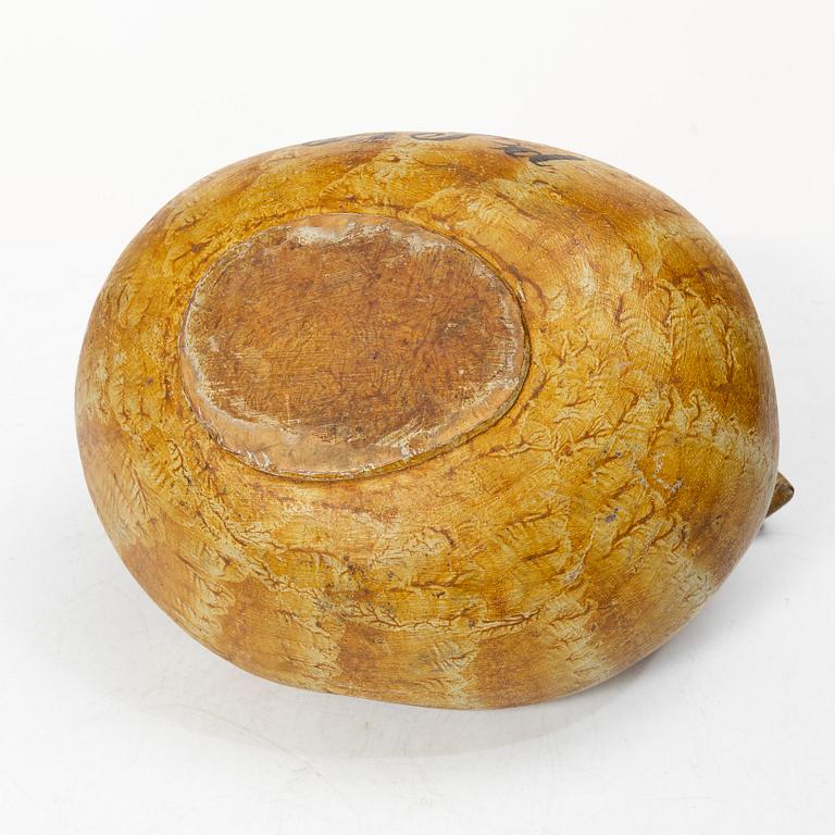 Oil lamp, Folk art, 19th century.