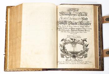 Karl XII:s stora kyrkobibel, 1702-3, med Peringskiölds bibliska historia, 1713.